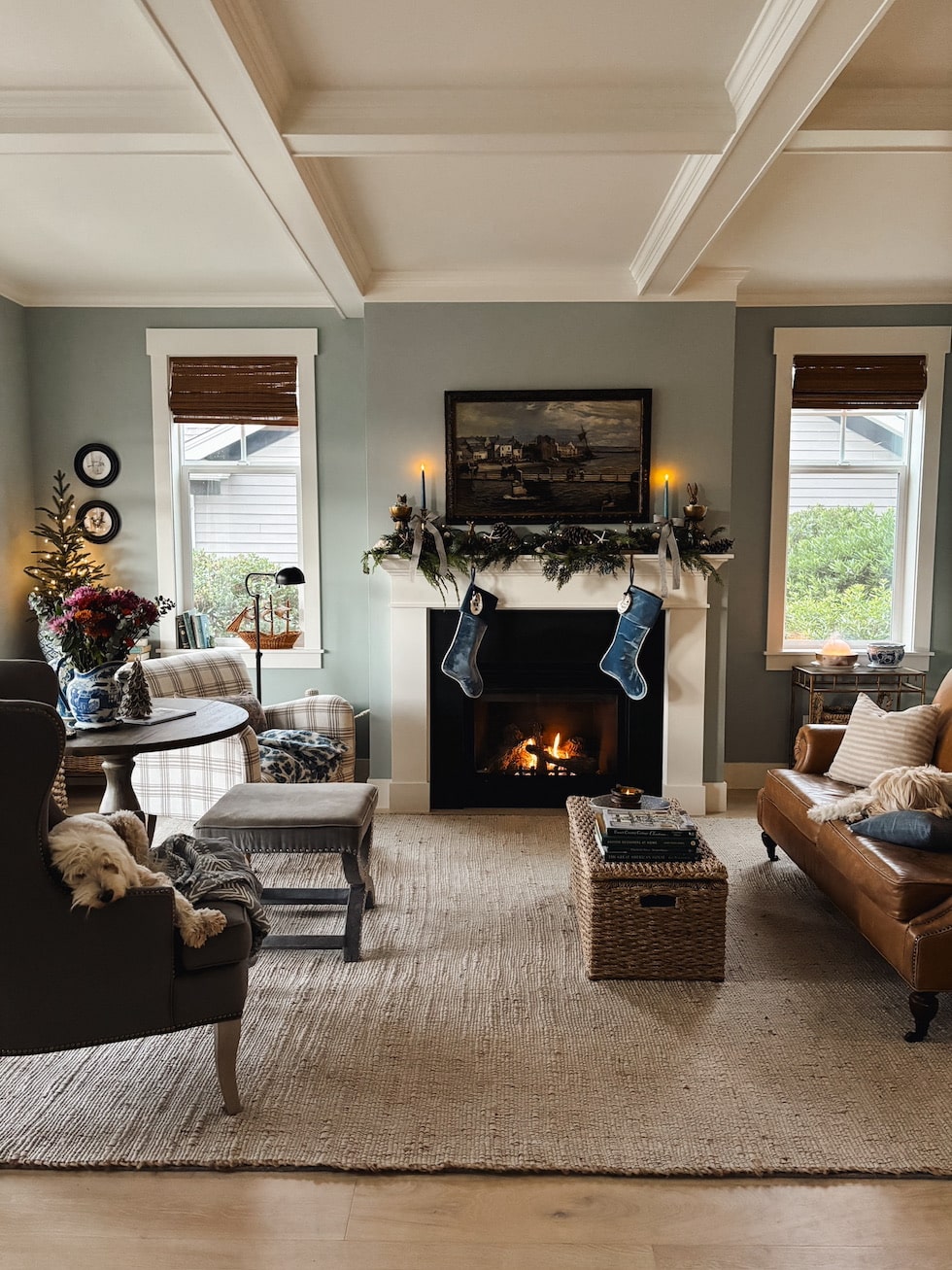 Our Coastal Christmas Mantel