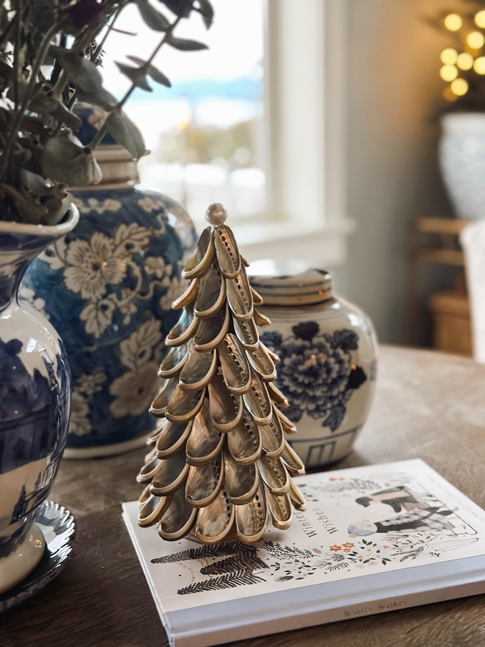 Our Coastal Christmas Mantel