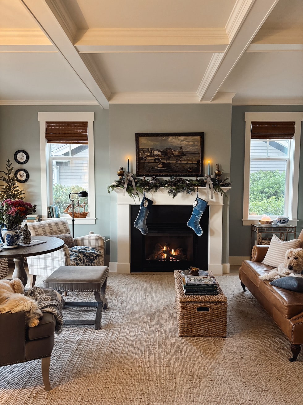 Our Coastal Christmas Mantel