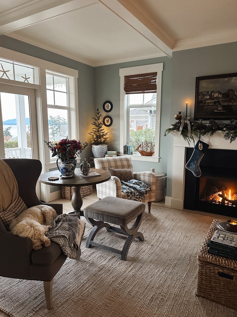 Our Coastal Christmas Mantel