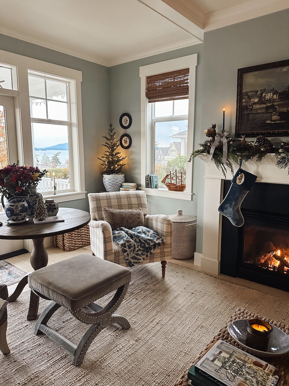 Our Coastal Christmas Mantel