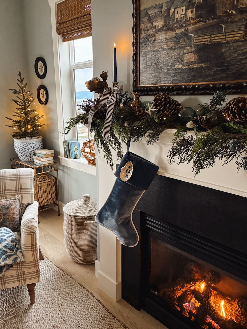 Our Coastal Christmas Mantel