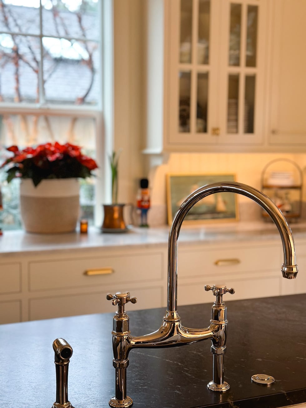 The Story of Our English-Inspired Cottage Kitchen at Christmas