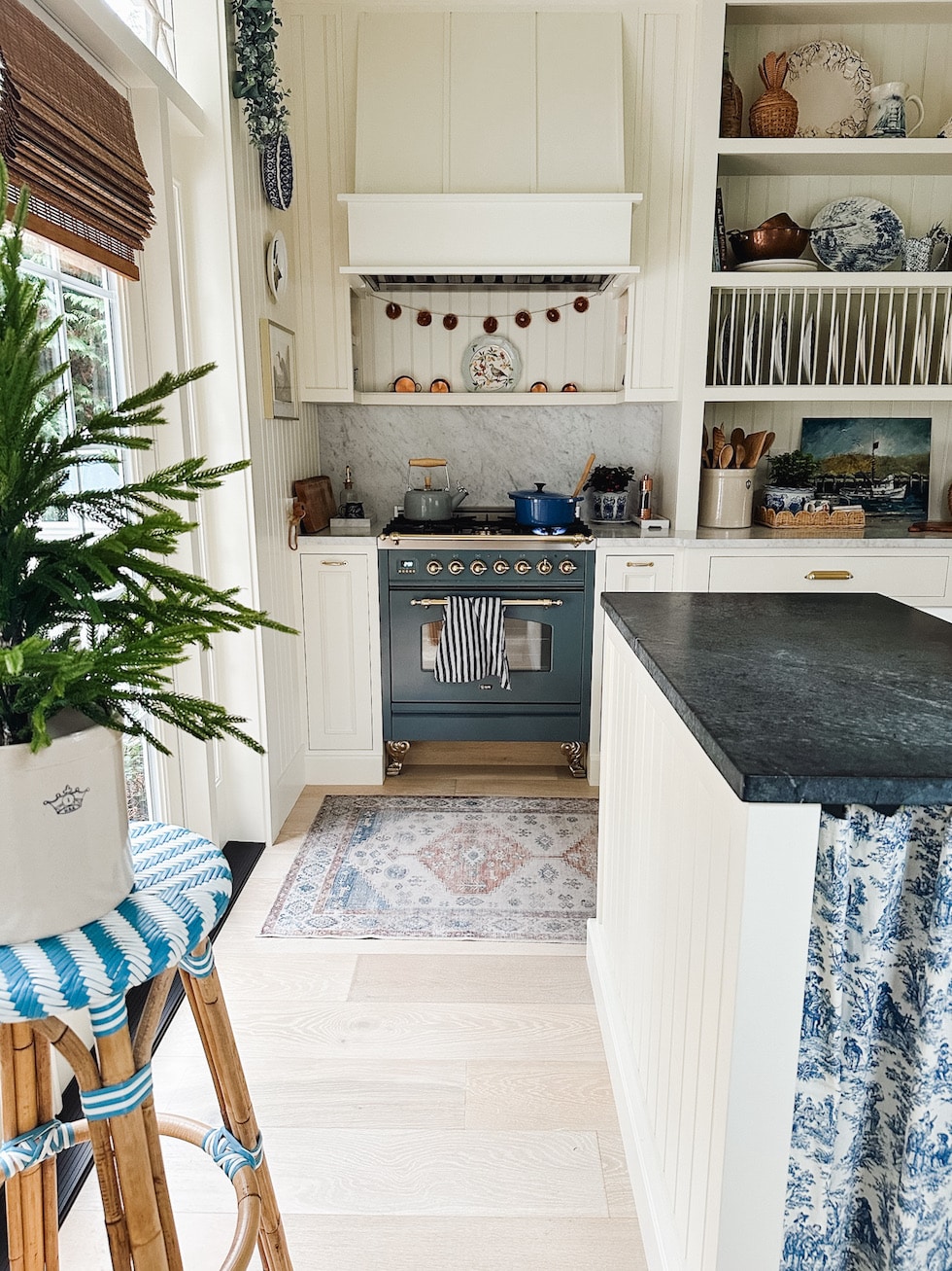 The Story of Our English-Inspired Cottage Kitchen at Christmas