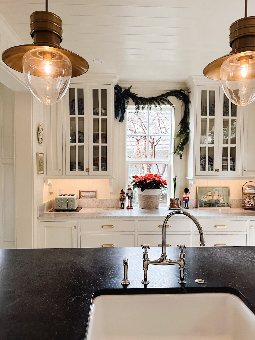 The Story of Our English-Inspired Cottage Kitchen at Christmas