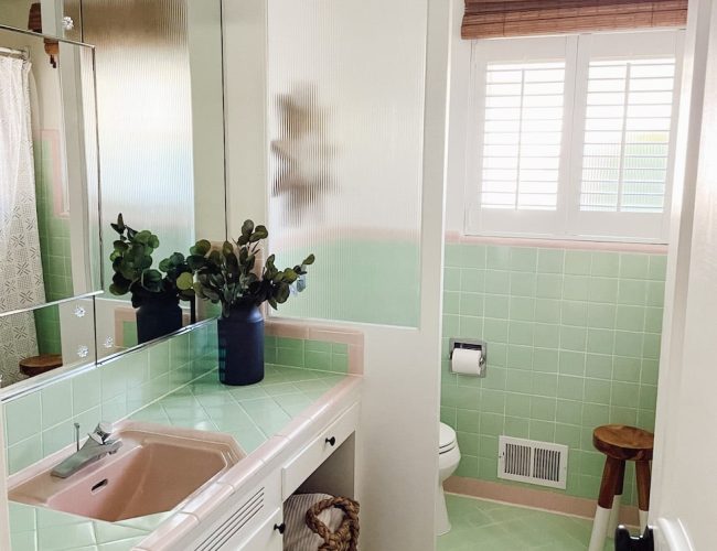 7 Updates to Our Vintage Mint Green and Pink Bathroom (and redefining home goals!)
