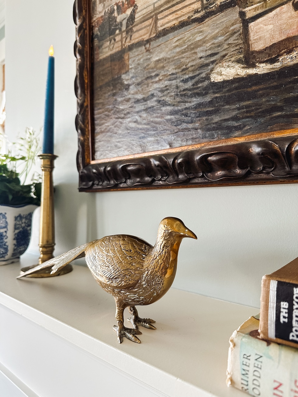 Spring Mantel Refresh + Secondhand Finds