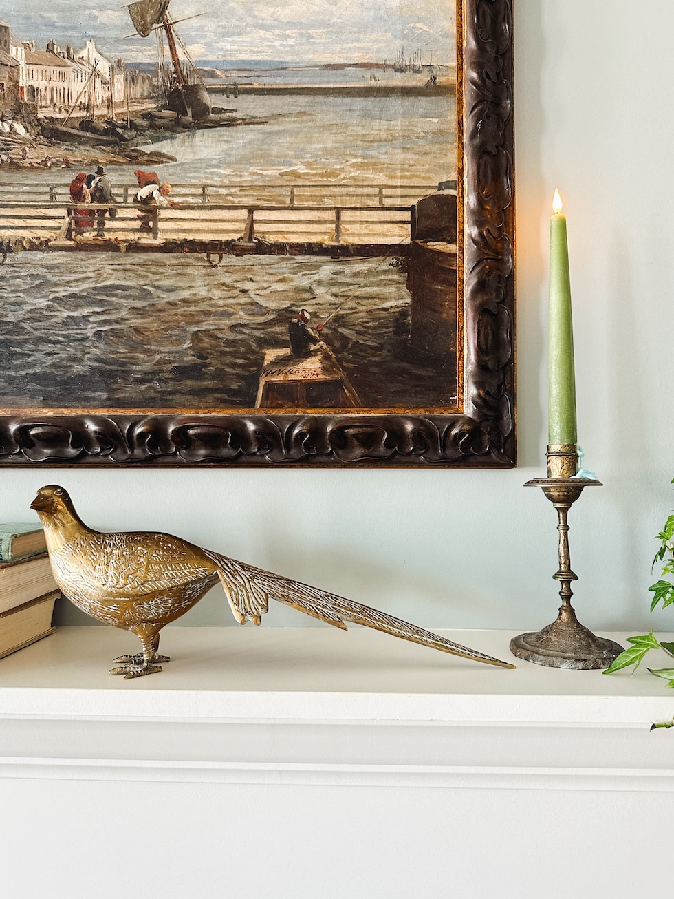 Spring Mantel Refresh + Secondhand Finds