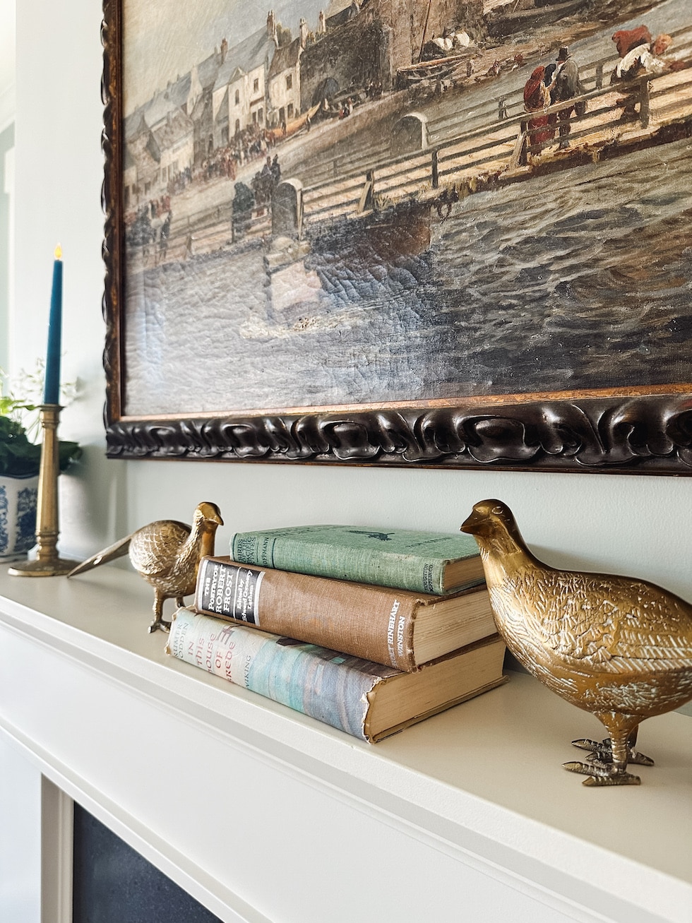 Spring Mantel Refresh + Secondhand Finds