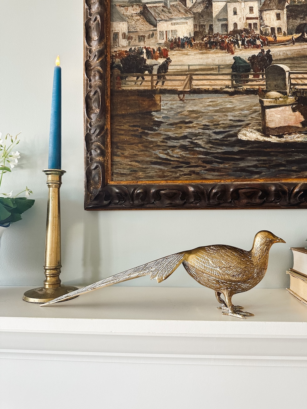 Spring Mantel Refresh + Secondhand Finds