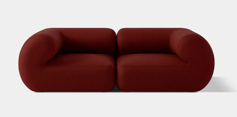 modern dark red sectional sofas