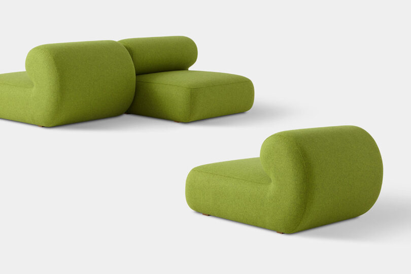 modern lime green sectional sofas