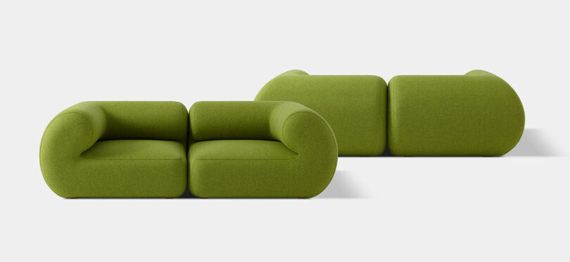 modern lime green sectional sofas